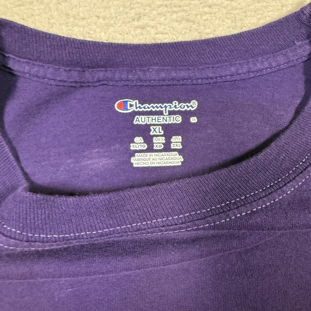 Champion‎ Clemson Tigers T-Shirt Graphic Print Purple Tee Unisex XL - Picture 2 of 6